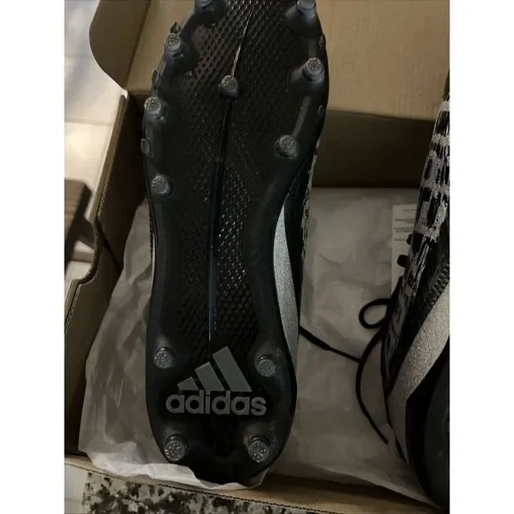 Adidas Adizero Spark Men's Size 10 Football Cleats Black‎ Grey New